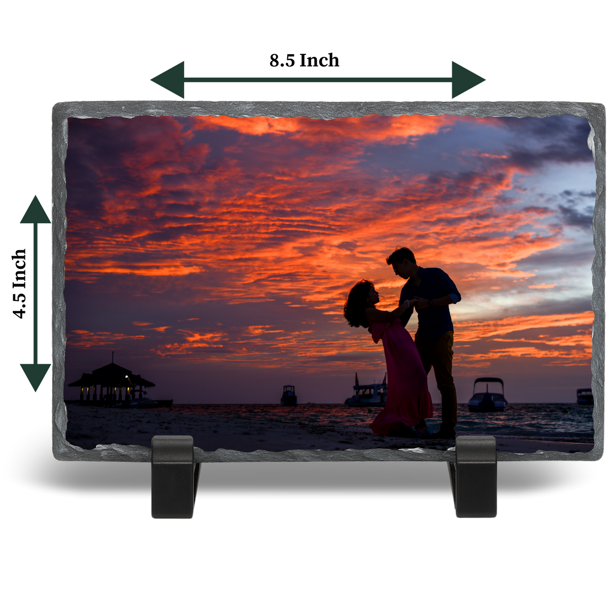 Custom 8.5×4.5 Sublimation Photo Rock Slate