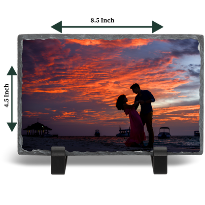 Custom 8.5×4.5 Sublimation Photo Rock Slate