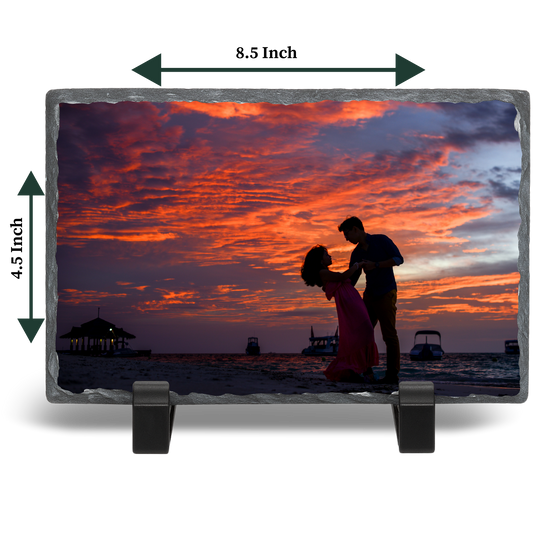 Custom 8.5×4.5 Sublimation Photo Rock Slate