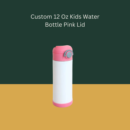 Custom 12 Oz Kids Water Bottle Multi Color Lids (BMP)