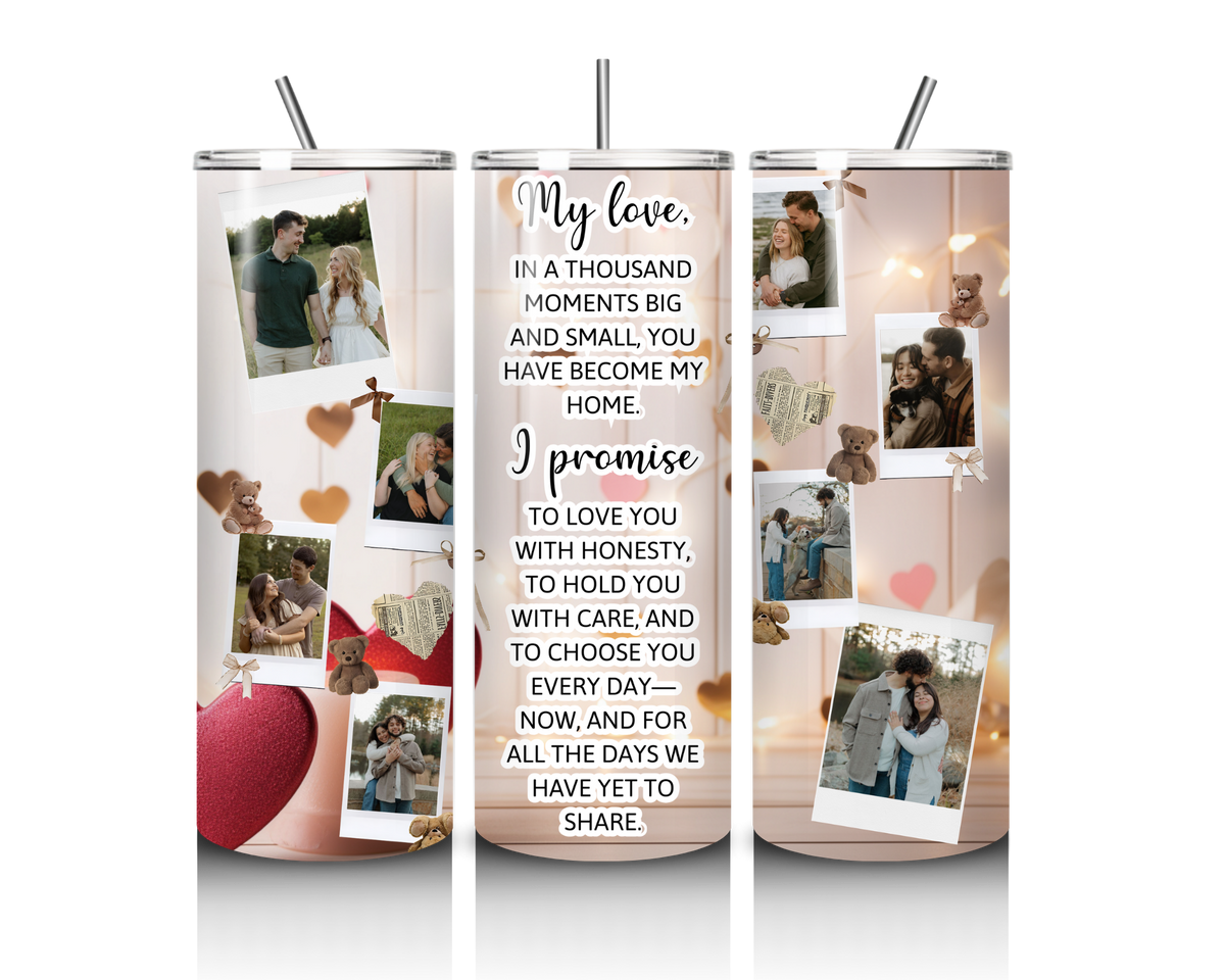I Promise To Choose You – Custom Photo 20 oz Tumbler
