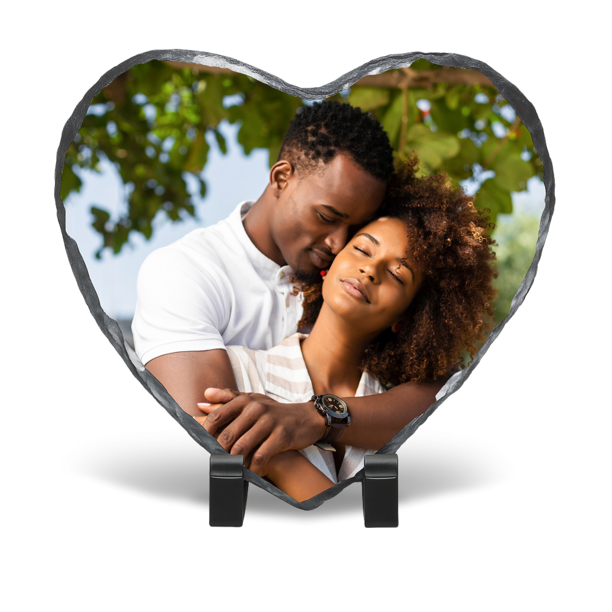 Custom Heart-Shaped Sublimation Photo Rock Slate