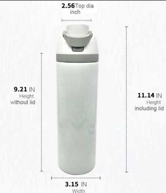 Custom 24 Oz Owala-Style Water Bottle