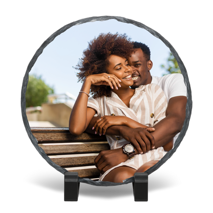 Custom 6×6 Round Sublimation Photo Rock Slate