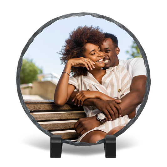 Custom 6×6 Round Sublimation Photo Rock Slate
