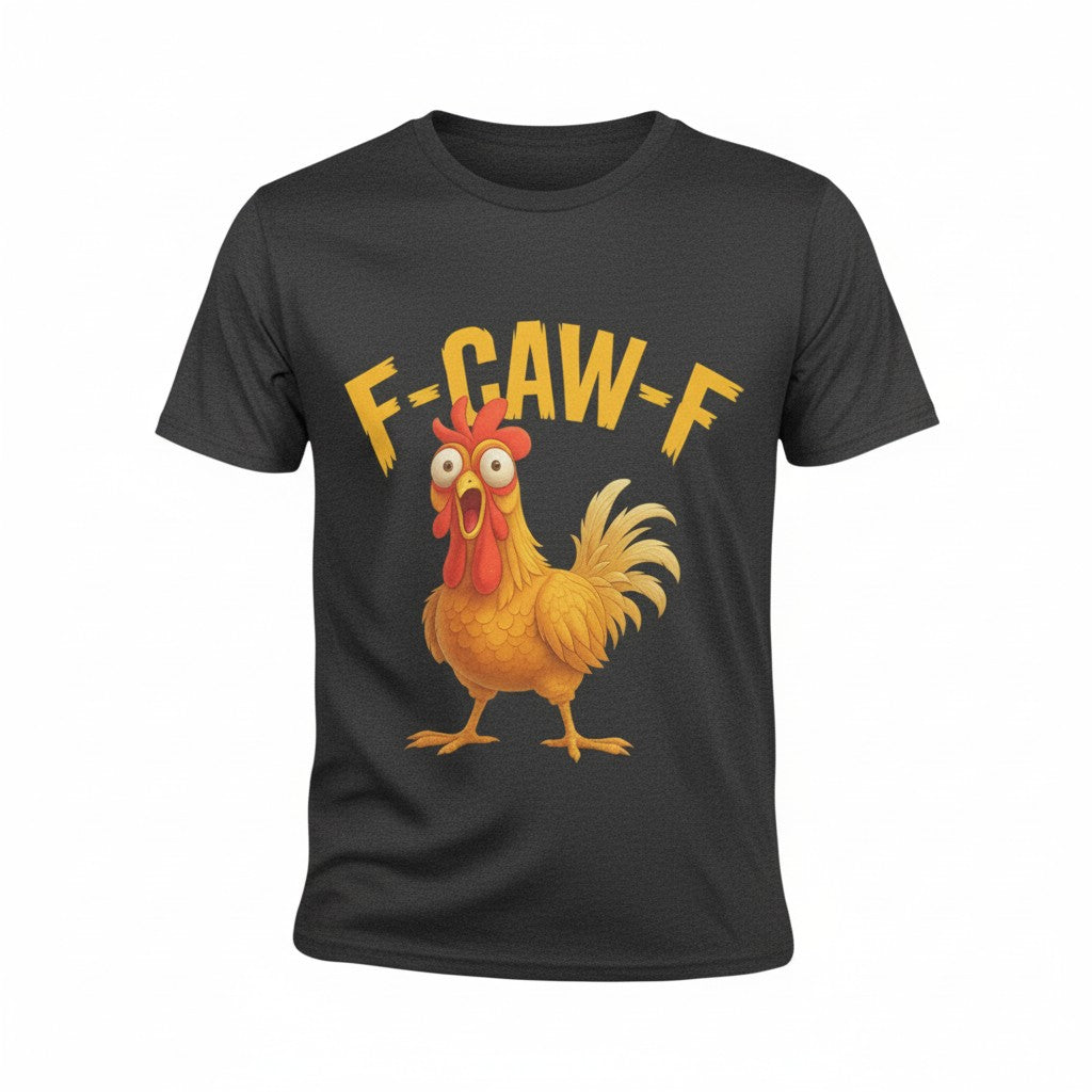 F-CAW-F” Funny Chicken T-Shirt