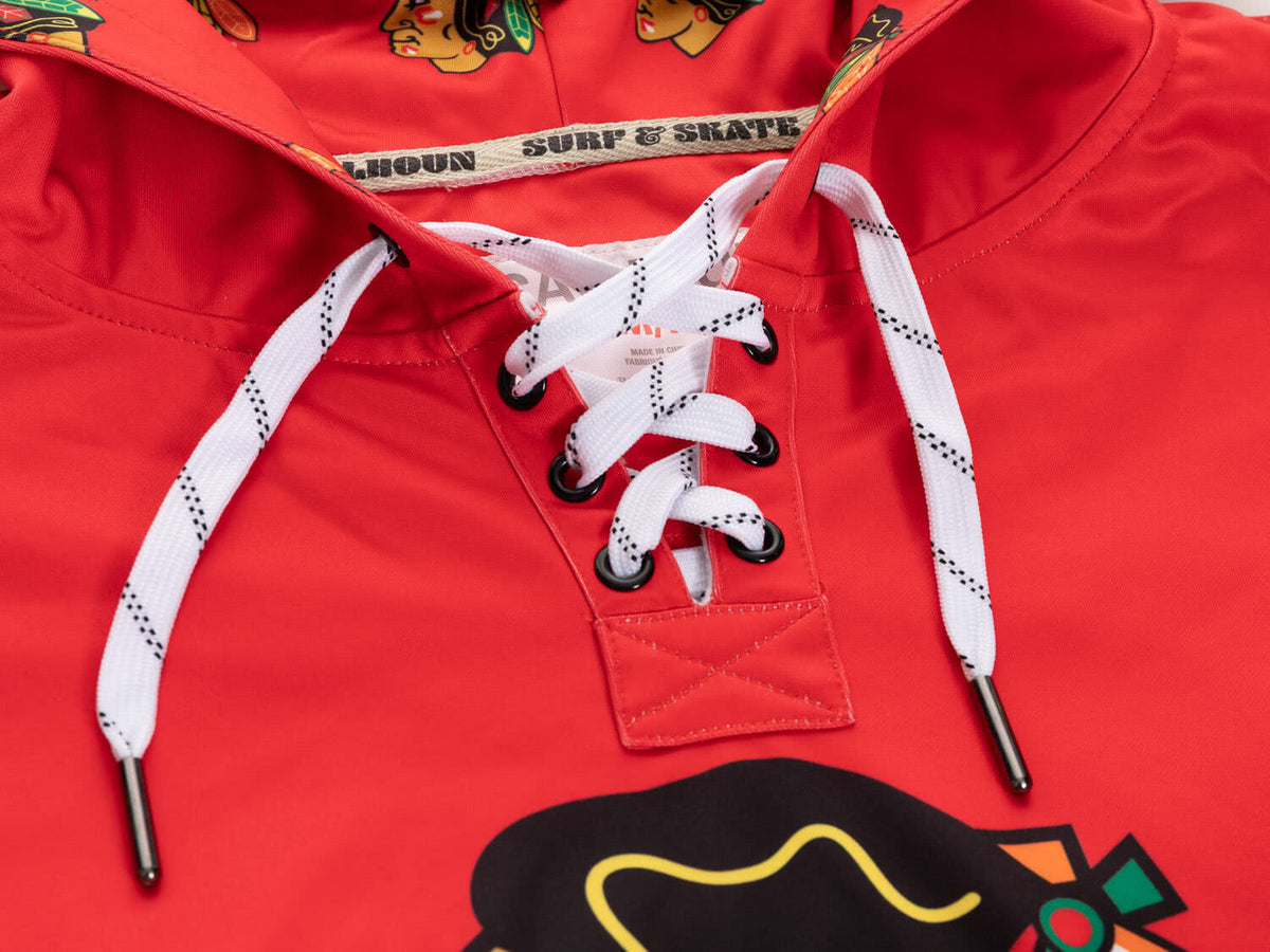 Chicago Blackhawks Hockey Lace Hoodie