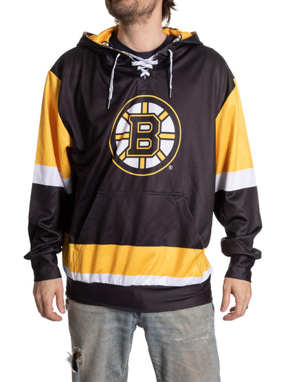 Hoodie with a sports team logo on a white background