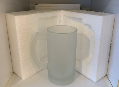 Custom 22 Oz Frosted Glass Beer Stein (BMP)