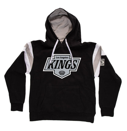 Black hoodie with 'Los Angeles Kings' logo on a white background