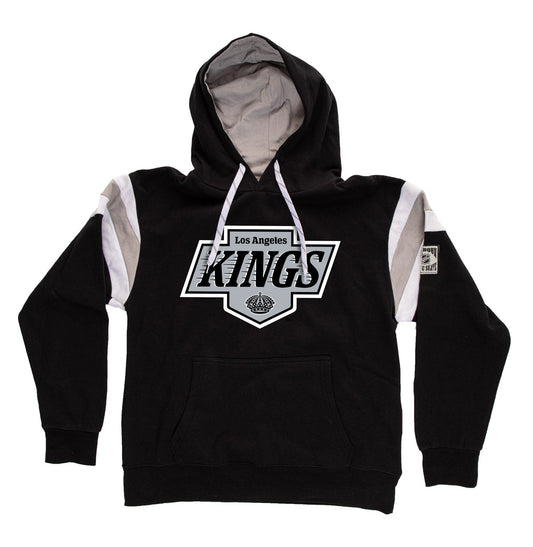 Black hoodie with 'Los Angeles Kings' logo on a white background