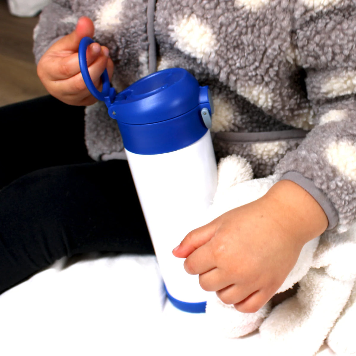 Custom 12 Oz Kids Water Bottle Multi Color Lids (BMP)