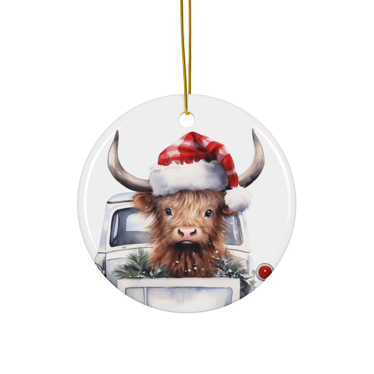 Christmas  Ornament Set  'Goat, Pig, Chicken and Cow'