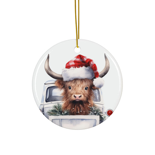 Christmas  Ornament Set  'Goat, Pig, Chicken and Cow'