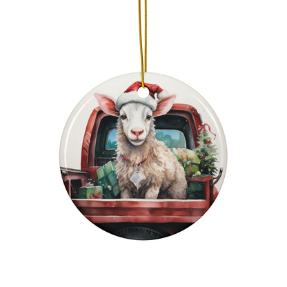 Christmas  Ornament Set  'Goat, Pig, Chicken and Cow'