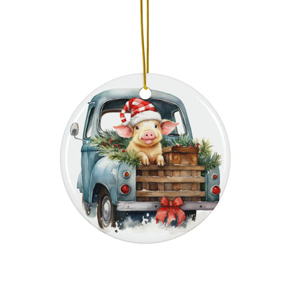 Christmas  Ornament Set  'Goat, Pig, Chicken and Cow'