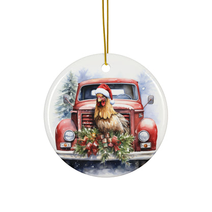 Christmas  Ornament Set  'Goat, Pig, Chicken and Cow'