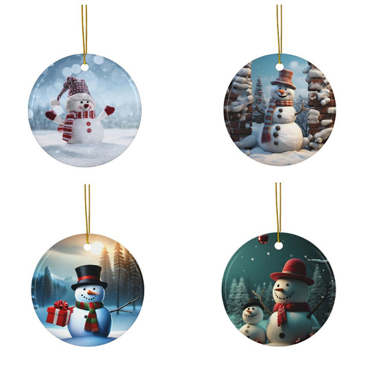 Christmas 'Snowman' Ornament Set